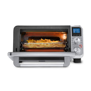 Cooking | Door open with both heating elements glowing over the fry basket