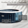 Construction | Navy PureSpa Plus cutaway of the Fiber-Tech liner and puncture-resistant exterior