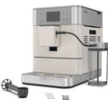 Angle | KitchenAid KF7 fully automatic espresso machine three-quarter view showing control panel and milk carafe