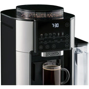 Angle | De'Longhi TrueBrew coffee maker side profile showing bean hopper and water tank