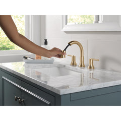 Trinsic Bathroom Faucet with Sprayer in Champagne Bronze | product photo