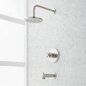 Vassor Pressure Balance Tub and Shower System, Brushed Nickel