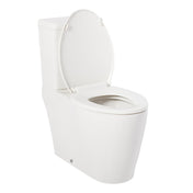 Grayvik 1.28 GPF Two Piece Elongated Toilet in White/Polished Chrome