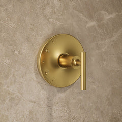 Purist Performance Showering Kit, 1.75 GPM Multifunction Showerhead and Handshower Package, Three Spray Settings in Vibrant Brushed Moderne Brass | product photo