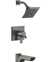 Pivotal® Tub and Shower Faucet Trim Kit with H2Okinetic® Technology in Lumicoat Black Stainless