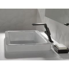 Pivotal Mid Height Vessel Sink Bathroom Faucet in Matte Black | product photo