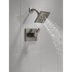 Pivotal Shower Faucet Trim Kit with H2Okinetic Technology in Lumicoat Black Stainless | product photo