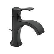 Locarno Single Hole Bathroom Faucet with Drain Assembly in Matte Black