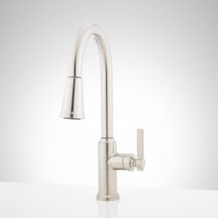 Greyfield 1.8 GPM Single Hole Pull Down Kitchen Faucet in Stainless Steel | product photo