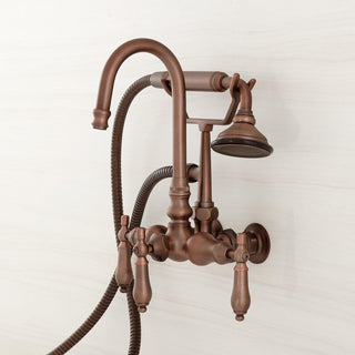 Pasaia Wall Mounted Tub Faucet with Hand Shower in Oil Rubbed Bronze