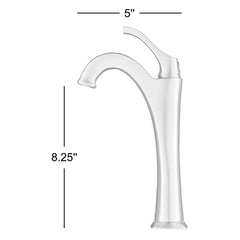 Arlo Single Hole Bathroom Faucet with Drain Assembly in Brushed Gold | product photo