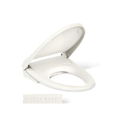 Purewash E930 Elongated Bidet Toilet Seat With Remote Control in Biscuit | product photo