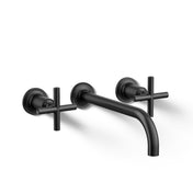 Purist Wall Mounted Bathroom Sink Faucet Trim in Matte Black