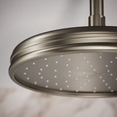 Kohler Traditional Round 10" Rainhead with Katalyst Air-Induction Spray | detail photo
