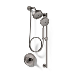 Purist Performance Showering Kit, 1.75 GPM Multifunction Showerhead and Handshower Package, Three Spray Settings in Titanium | product photo