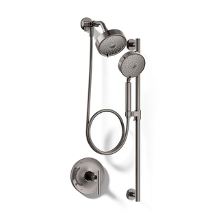 Purist Performance Showering Kit, 1.75 GPM Multifunction Showerhead and Handshower Package, Three Spray Settings in Titanium