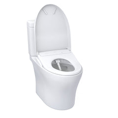 Aquia® IV 1.28 GPF S7A Auto Flush Elongated Floor Mounted Two-Piece Toilet (Seat Included) in White | product photo