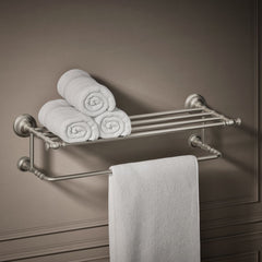 Kohler Artifacts Hotelier Wall Shelf in Vibrant Brushed Nickel | product photo