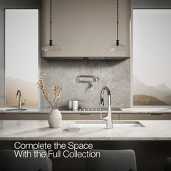 Kohler Graze Touchless Pull-Down Kitchen Sink Faucet With Three-Function Sprayhead in Vibrant Polished Nickel | product photo