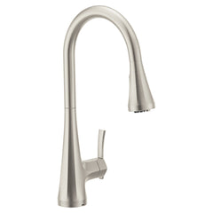 Spot resist stainless one-handle high arc pulldown kitchen faucet in Stainless Steel | product photo