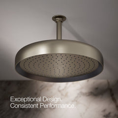 Kohler Statement 14" Single-Function Ceiling-Mount Round Rainhead, Round Rain Showerhead 2.5 GPM in Vibrant Brushed Nickel | product photo