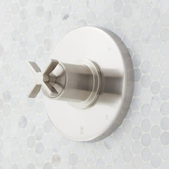 Vassor Pressure Balance Tub and Shower System, Brushed Nickel | product photo