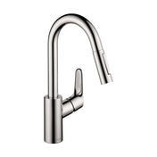 Focus Pull Down Single Handle Kitchen Faucet in Chrome