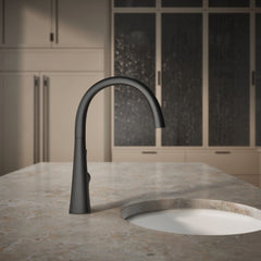 Kohler Graze Bar Swing Spout in Matte Black | product photo