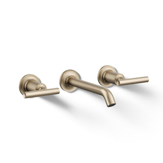 Purist Wall-Mounted Bathroom Faucet Trim in Vibrant Brushed Bronze