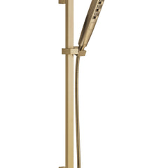 Tetra H2Okinetic Handheld Shower Head with Slide Bar, Hand Shower, Hand Held Shower with Hose in Gold | product photo