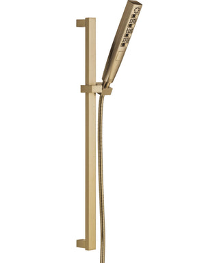 Tetra H2Okinetic Handheld Shower Head with Slide Bar, Hand Shower, Hand Held Shower with Hose in Gold