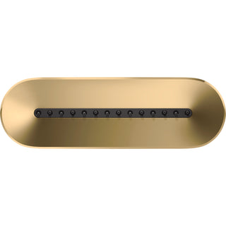 Statement Oblong Vichy 2.5 Gpm Body Spray in Vibrant Brushed Moderne Brass