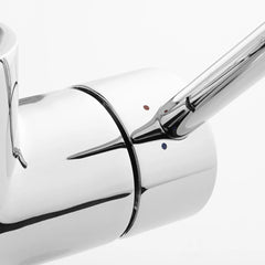 Levi Pull Down Single Handle Kitchen Faucet with Accessories in Chrome | detail photo