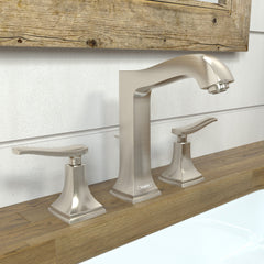 Metropol Classic Widespread Bathroom Faucet with Drain Assembly in Brushed Nickel | product photo