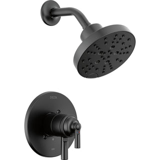 Saylor 17 Series Shower Valve Trim Kit with H2Okinetic Shower Head in Matte Black