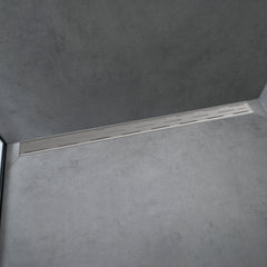 RainDrain Classic 35 1/4" Linear Grid Shower Drain in Brushed Stainless Steel | product photo