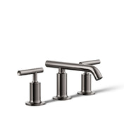 Purist Widespread Bathroom Faucet with Drain Assembly in Vibrant Titanium