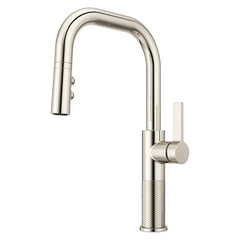 Pull Down Single Handle Kitchen Faucet in Polished Nickel | product photo