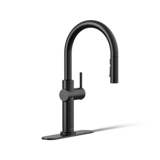 Crue Single Handle Pull Down Kitchen Faucet with Three-Function Pull Down Sprayer