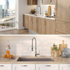 30-in Standart PRO Kitchen Sink Combo Set with Bolden Kitchen Faucet and Soap Dispenser in Chrome | product photo