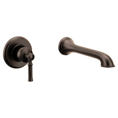 Dartmoor Single Handle Wall Mount Tub Filler High Flow Tub Faucet with 10" Spout Reach in Oil Rubbed Bronze | product photo