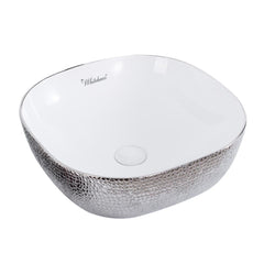 Above Mount Vessel Lavatory Basin, Vitreous China, Center Drain