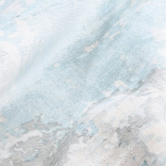 Abstract Area Rug, 5 ft x 8 ft in Cream Cotton Blend