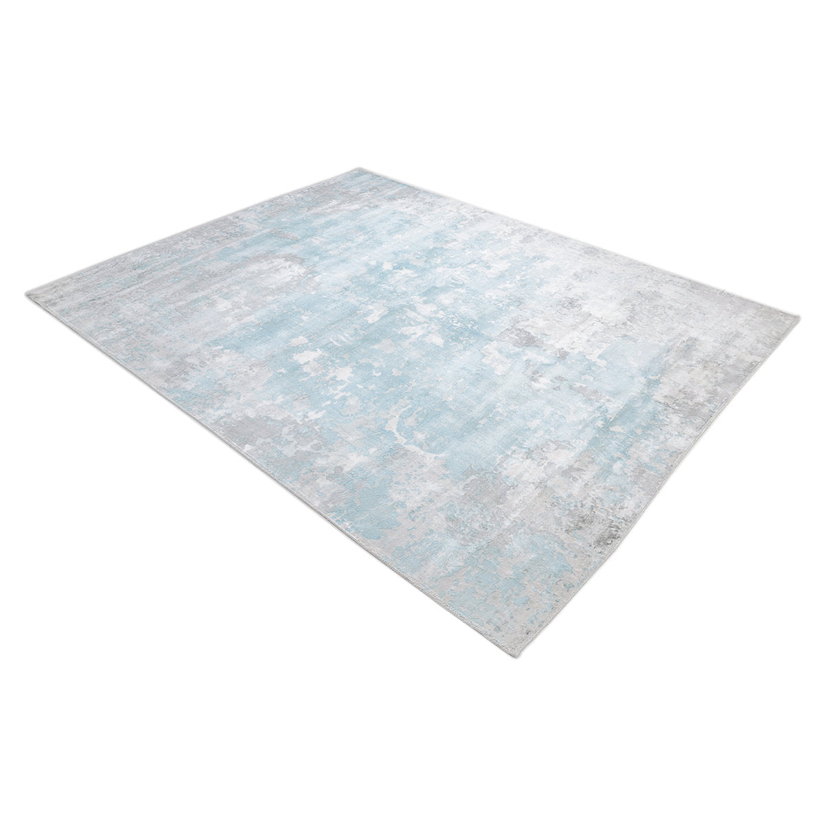 Abstract Area Rug, 5 ft x 8 ft in Cream Cotton Blend