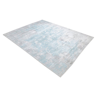 Abstract Area Rug, 5 ft x 8 ft in Cream Cotton Blend