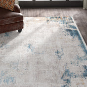 Abstract Area Rug, 6'6" x 9'6" in Ivory