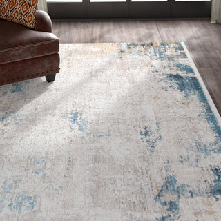 Abstract Area Rug, 6'6" x 9'6" in Ivory