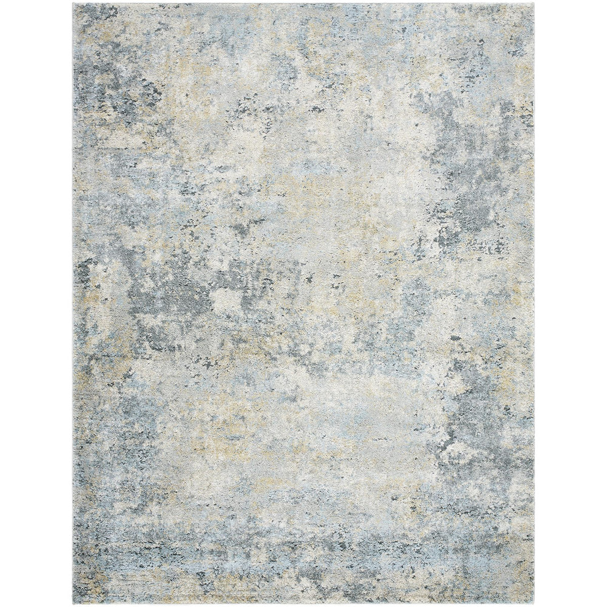Abstract Area Rug, 6 ft 7 in x 9 ft 2 in with Machine Woven Polypropylene and Polyester