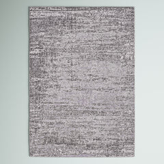 Abstract Area Rug, 7'10" x 10'3" with Gray and Cream Polypropylene