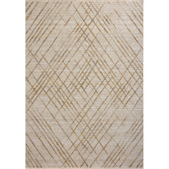 Abstract Area Rug, 7'10" x 10' in Yellow, Brown, Beige and Gold